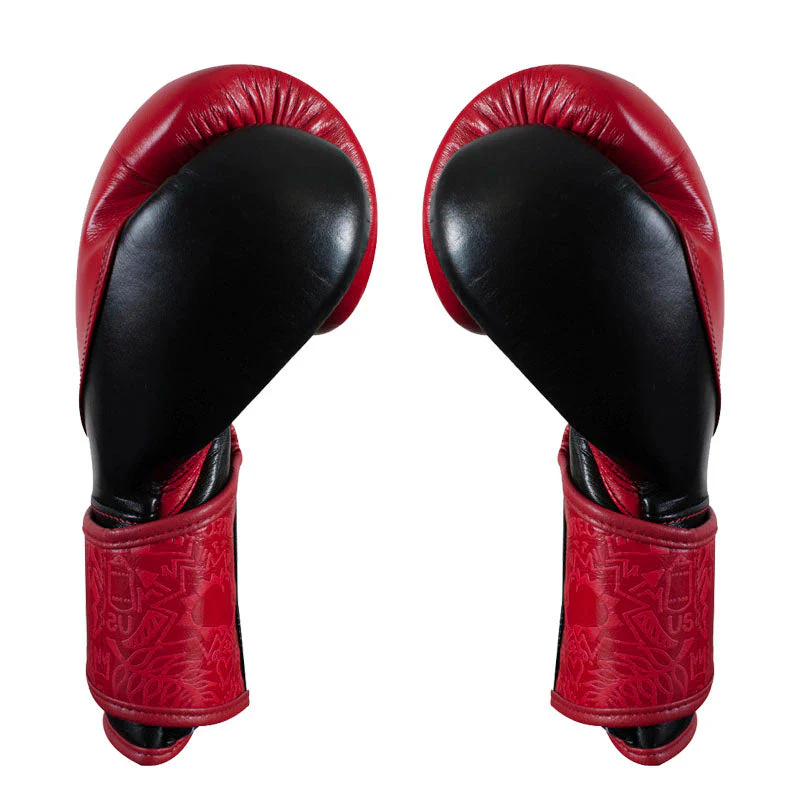 Guantes Cleto Reyes de alta precisión en piel, rojo/negro - Image 2