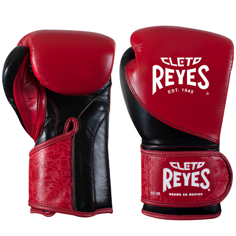 Guantes Cleto Reyes de alta precisión en piel, rojo/negro - Image 3